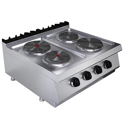 Heavy Duty Stove - 4 Burners - Double Unit - 70cm Deep - with Oven -  Electric - Maxima