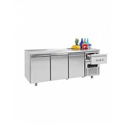 Cooling table with two doors and drawer 186.5x70 - GM