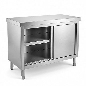 Inox radni sto sa kliznim vratima 2000x700x850mm 1