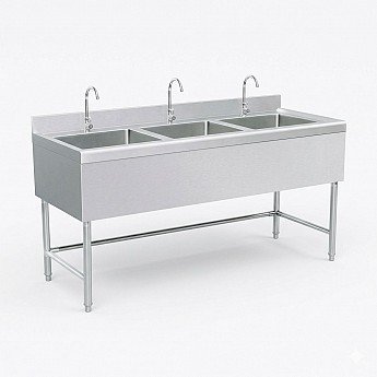 Inox sudopera sa tri korita 1800x700x850mm 1