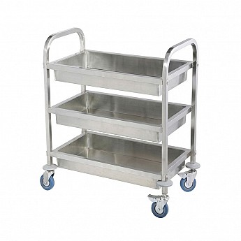 Troetažna kolica za prikupljanje posudja GN 930x490x900mm